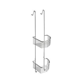Smedbo DK1042 8 in. Hanging Double Level Corner Basket in Polished Chrome from the Sideline Collection